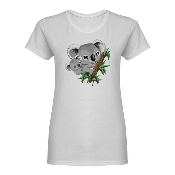 Koala Baby And Mother T-Shirt Women -Image by Shutterstock, Female Medium
