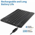 thumbnail image 5 of OZEA- Universal Bluetooth Keyboard Portable Rechargeable Wireless Tablet Keyboard Us, 5 of 6