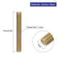 thumbnail image 2 of Uxcell 15 Pack Fully Threaded Rod, M10-1.5x75mm Carbon Steel Long Thread Screw, 2 of 6