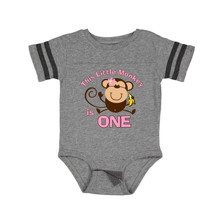 

Inktastic Little Monkey Girl 1st Birthday Gift Baby Girl Bodysuit