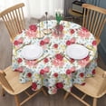 thumbnail image 3 of Pioneer Flower Floral Print Pattern Round Tablecloth 60"x60",Wrinkle Wipeable Table Cloth for Kitchen Dining Room Picnic Patio Party, 3 of 6