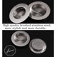 thumbnail image 5 of Set of 2 Round Recessed Handles for Sliding Door Stainless Steel Satin Brushed Round Sliding Door Handle - Silver, 5 of 5