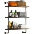 thumbnail image 1 of Industrial Pipe Shelf Rustic Wood Floating Shelves Wall Display Bookshelf Storage Rack Sundries Holder for Kitchen Office Bathroom Organization and Home Decor (), 1 of 7