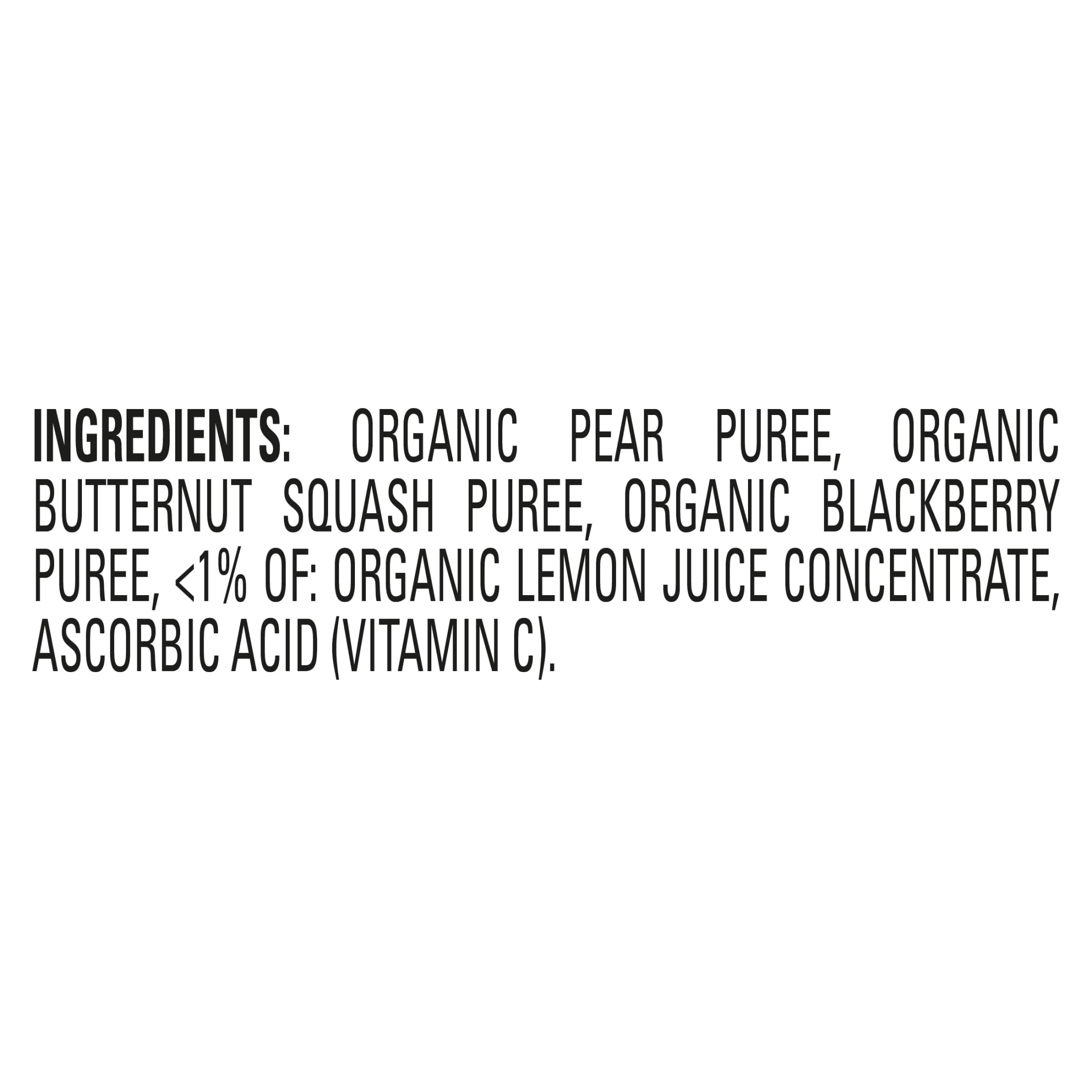 Happy Baby Clearly Crafted, Stage 2 Pears, Squash & Blackberries Organic Baby Food, 4 oz. Pouch