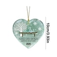 thumbnail image 6 of Dserfhy Heart-Shaped Sea Glass Family Ornament Handmade Sea Glass Art Heart Ornament for Christmas Tree Home Decor, 6 of 8