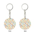 thumbnail image 2 of Naloa Simple Drawing Print Round Keychain Keychain Key Ring, Key Tag, Key Chain Bulk for Gift Accessories (Round), 2 of 7