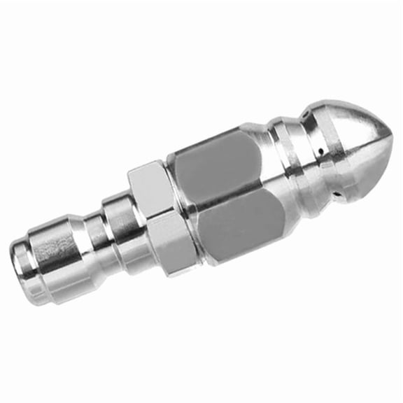 Sewer Drain Cleaning Jet Nozzle for Pressure Washer, 1/4-In Quick Connector, Stainless Steel, 5000 PSI Hose Nozzle