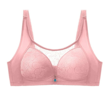 

Floleo Bras For Women Plus Size Clearance Woman s Fashion Bowknot Printing Comfortable Hollow Out Bra Underwear No Rims
