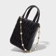 thumbnail image 5 of Bolsos de mano de cuero plisado para mujer, bolsos de hombro de cadena de perlas de diseñador de lujo, bolsos de cuero plisado de primera calidad, bolso para teléfono celular, 5 of 5