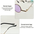 thumbnail image 5 of Round ultra small frame sunglasses for men and women, unique small round frame metal sunglasses-Golden frame-Purple lenses, 5 of 5