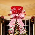 thumbnail image 6 of Christmas Tree Topper, Christmas Tree Topper Hat, Candy canes Tree Topper, Tree Topper Christmas Decorations with Bow Ribbon Christmas Tree Ornaments for Home Decor, 6 of 7