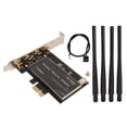 thumbnail image 2 of Adaptador De Red PCIe, Tarjeta Adaptadora WiFi PCIe Plug And Play 1750Mbps Para Computadora, 2 of 7