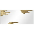 thumbnail image 4 of Antique Gold Foiled Icicle on a Frameless Rectangular Wall Mirror,48"x20", 4 of 13