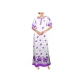 thumbnail image 1 of Chemin de Moda Women's Short Sleeve Button Front Rose Print Floor-length Nightgown, 1 of 4