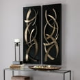 thumbnail image 3 of Uttermost Brushstrokes 2-Piece Contemporary Iron Wall Art Set in Gold/Black, 3 of 5