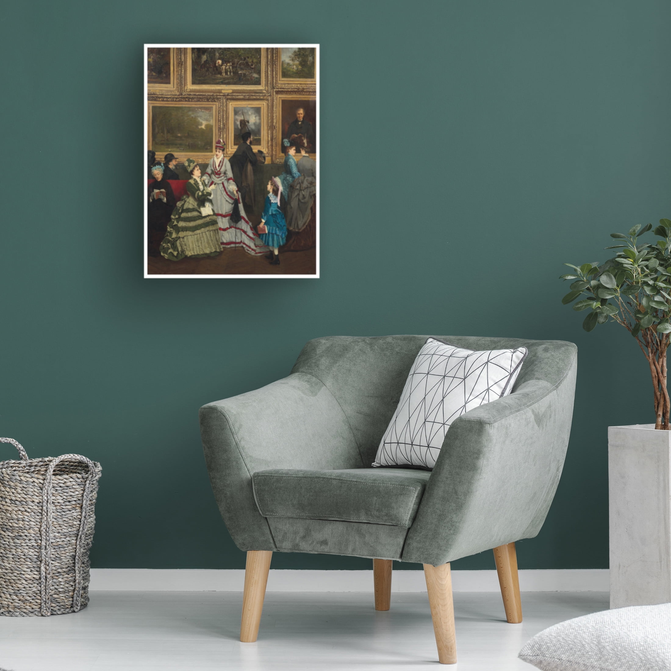 Camille-Leopold Cabaillot-Lasalle 'Le Salon de 1874, c.1874' Canvas Art - 24 x 32 Inches