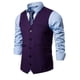 thumbnail image 2 of Chaqueta de Traje de Ocio de Bolsillo sin Cuello en V de Color Sólido sin Mangas, Trajes de Hombre de Ajuste Delgado para el Uso Formal Informal, 2 of 6