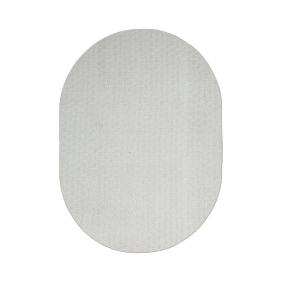 Furnish My Place Custom Valid Rug - 6 ft. x 9 ft., Oval, Ivory, Floor Rug for Patio, Garden, Hallway, Living Room