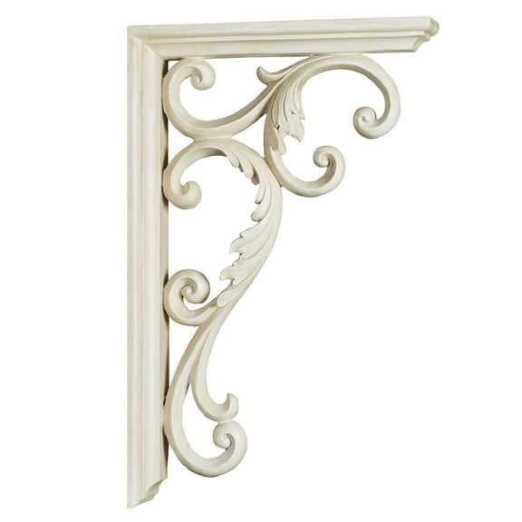 Giella Antique White Traditional Corbel Door Wall Bracket Pair
