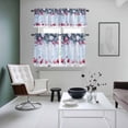 thumbnail image 4 of Red Blue Christmas Kitchen Curtains Sets for Windows 24 Inch Length, Xmas Balls Snowflake Botanical Rod Pocket Window Treatments Tier Curtains and Valances Set for Bedroom/Bathroom, 4 of 8