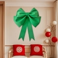 thumbnail image 4 of OAVQHLG3B Christmas Valentine's Day Tree Topper Bows, DIY Large Bows for Front Door Flower Wreath, Solid Bows for Holiday Ornament (Green, 19.6" * 23.6"), 4 of 6