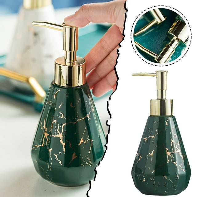 Ceramic Pattern Bottles For Hand Wash Shampoo Conditioner And Dispensing Bottles Water Tight Storage Container Containers for Food Glass Cereal Storage Containers Storage Bowls Kitchen Storage