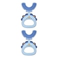 thumbnail image 4 of Billuyoard Cepillo de en forma de U Entrenamiento para niños pequeños Cepillo de manual de 360 grados Limpieza de lengua reutilizable Azul 2Conjunto, 4 of 6