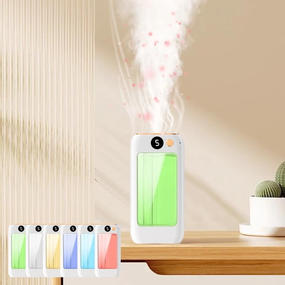 Ohmyroo 5 Mode Waterless Aroma Diffuser, 80 ml White ABS USB Fragrance Machine