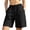 r-1815Black438, variant on Women Loose Casual Sports Shorts Summer Street Straight Leg Knee Length Breathable Solid Color Daily Ladies Workout Stretchy Bottoms
