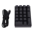 thumbnail image 2 of Pavé Numérique Mécanique Rétroéclairé avec 21 Touches, Touches Échelonnées, Durable, Plug and Play, Interface USB Type C, Pavé Numérique Externe pour Ordinateur Portable, Clavier Financier, 2 of 7