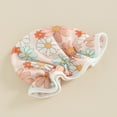 thumbnail image 4 of Baby Girls Three Piece Swimsuits  Floral Print Halter Bikini Set Bathing Suit with Swim Cap, 4 of 7