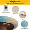 thumbnail image 3 of Elastic Fitted Round Tablecloth, Blue Teal Ombre Waterproof Stretch Table Cover for 45"-54" Tables, Modern Yellow Gradient Farmhouse Art Washable Outdoor Tablecloths for Patio, Picnic, Camping, 3 of 9