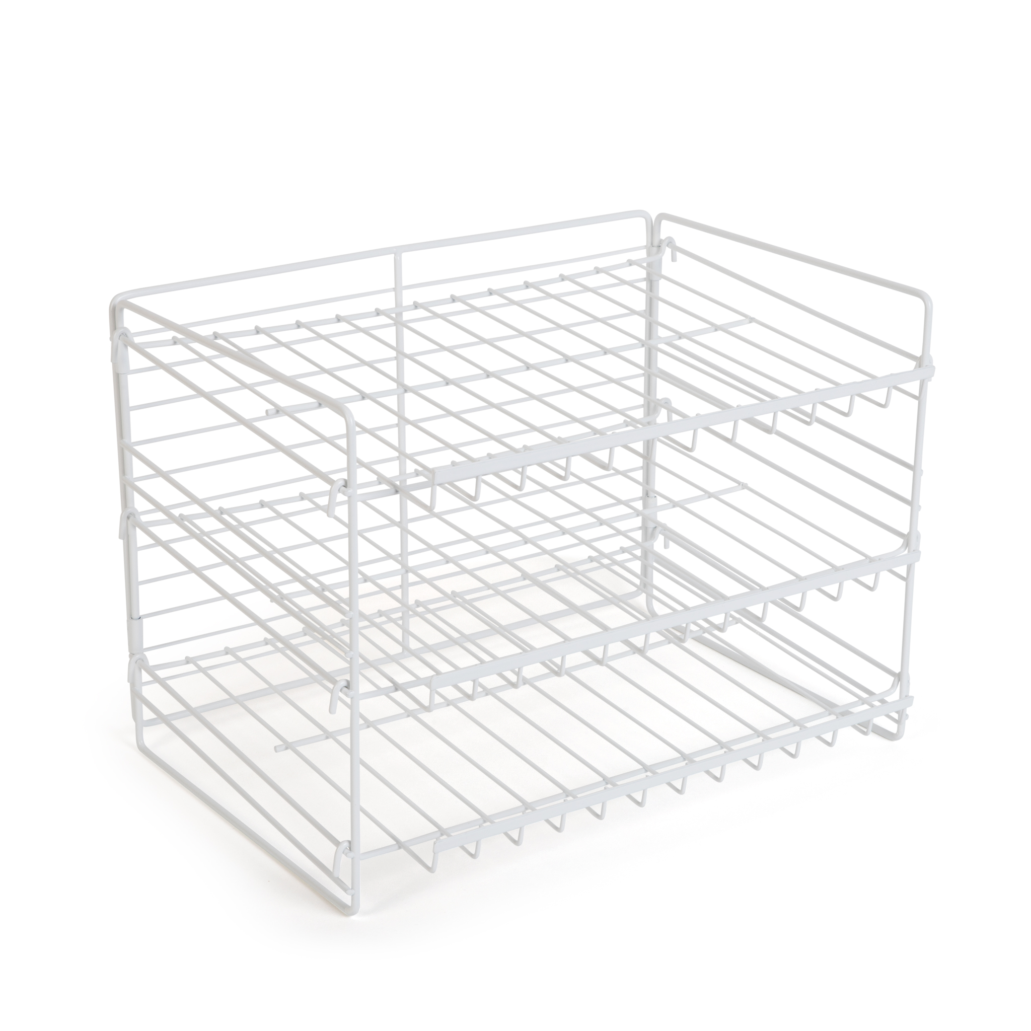 Mainstays 3-Tier Can Organizer Dispenser Rack, Powder-Coated Steel Can Storage Organizer for Kitchen Pantry, White