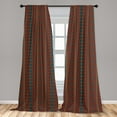 thumbnail image 5 of Ambesonne African Curtains, Indigenous Folklore, Pair of 28"x95", Multicolor, 5 of 5