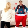 thumbnail image 3 of CY5O5ee Pantalon de Père Noël Jeux de Noël avec 10 Boules de Neige Rouges et 10 Boules de Neige Blanches Père Noël Pantalon Géant Jeu de Noël pour Adultes Fête Famille Cour Intérieur Extérieur, 3 of 7