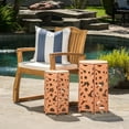 Wayne Outdoor Iron Accent Tables, Set of 2, Orange
