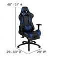 thumbnail image 3 of Flash Furniture Red Gaming Desk with Cup Holder/Headphone Hook & Blue Reclining Gaming Chair with Footrest, 3 of 5