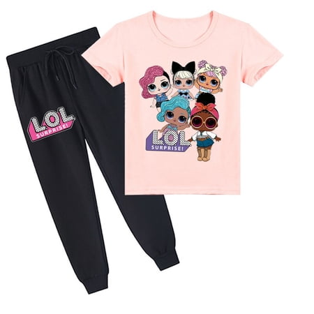 Lol Surprise Doll Girls Fashion Musim Panas Kasual Motif Kartun Lengan
