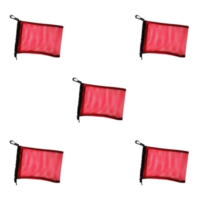Transemion Sac en Filet à Cordon pour Plongée et Natation, Rangement pour Équipement de Plongée, Tuba, Rouge 9 Pouces x 6.5 Pouces 5Ensemble