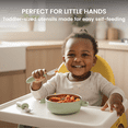 thumbnail image 6 of LulyBoo Suction Silicone Bowl and Spoon Set with Lid, Gray, 3-piece, 6 of 8