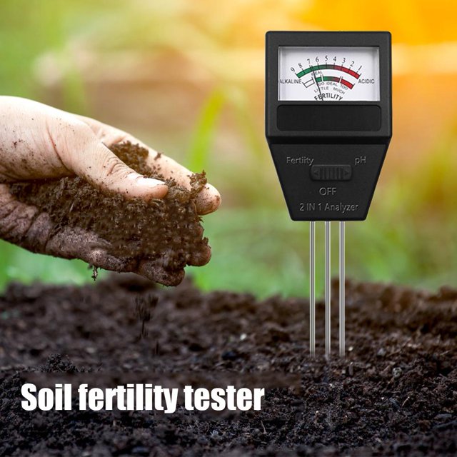 2 en 1 Garden Soil Fertility Tester Medidor de acidez Dispositivo de medida Detector