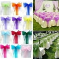 thumbnail image 1 of Fajas de organza para silla, lazo ancho, cinta para decoración de bodas y fiestas, 1 of 2