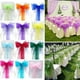 thumbnail image 1 of 10/25/50/100 Funda para silla de organza Cinta ancha con lazo Fajín Decoraciones para banquetes de boda, 1 of 1
