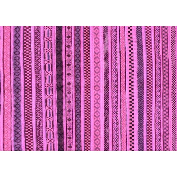 Ahgly Company Indoor Rectangle Oriental Purple Modern Area Rugs, 5' x 7'