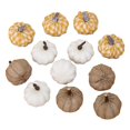 thumbnail image 1 of 12 piezas de cabazas artificiales mixtas cabazas de para decoración Acción de Gracias de boda del o Arpillera Bnca Colcomx Calabaza de simulación, 1 of 4
