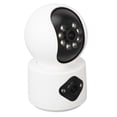 thumbnail image 2 of Cámara de seguridad ZHCH Lente dual HD Visión nocturna Intercomunicador de 2 vías 100‑240V, 2 of 5
