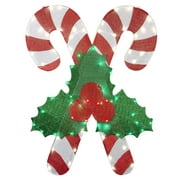Holiday Time Flat-Tastic Lighted Candy Canes, 4 ft Tall