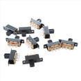 thumbnail image 2 of 100 Pcs SS22F25-G7 2 Position DPDT 2P2T Panel Mount Mini Slide Switch Solder Lug,100 x Slide Switch,Silver Tone& Black, 2 of 6