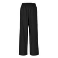 thumbnail image 7 of Sngxgn Women's Pants Casual Trouser Pants Elastic Waist Slim Pockets(Black,XXXL), 7 of 7