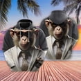 thumbnail image 4 of Sudaderas con gráficos de monos de hip hop, sudaderas con capucha de animales divertidos para hombres, ropa casual, lindos suéteres de simios, chándales kawaii, camisetas Y2k, 4 of 4